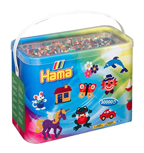 Jogo de Perlas HAMA Midi Full Ton Mix Hama - Missangas - cordão, plástico, duradouro, elástico