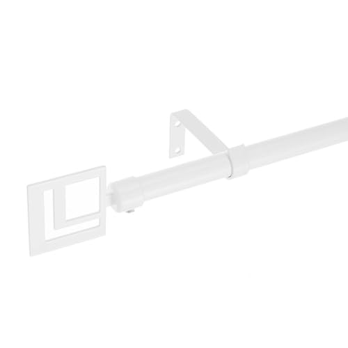 Barra de Cortina Extensível 122-211 Cm Metal Branco LOLAhome - Varões para cortinas e draperies - extensível, 122-211 cm, metal, branco