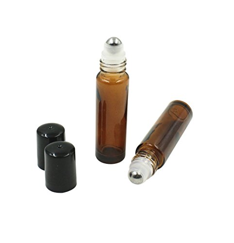 Conjunto de 6 frascos de ámbar em vidro 10 ml Wilotick - Banho e corpo - frascos, vidro, 10 ml