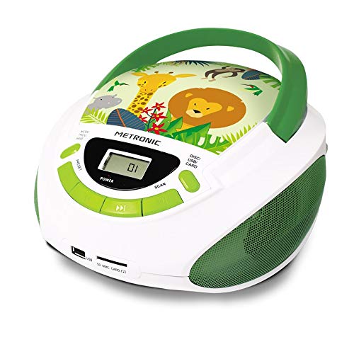 Rádio METRONIC 477144 (Branco - Digital - FM - Pilhas) METRONIC - Reprodutores de áudio e gravadores - rádio metrónico, fm, cd, usb, saída auscultadores, pilhas
