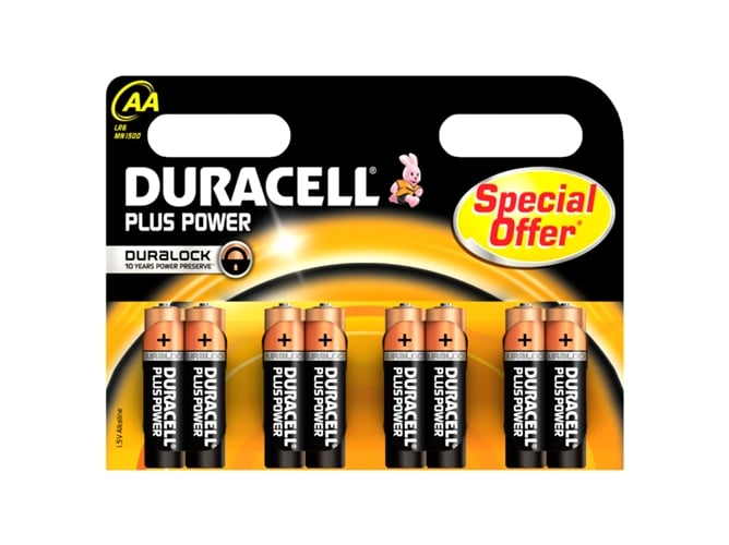 Pilhas Duracell Plus Power Alcalino Mn1500 Lr6 Aa Duracell - Baterias - alcalino, aa, 1500mAh, 1,5v