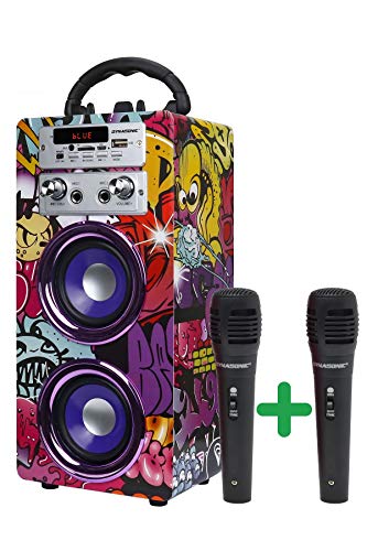 Coluna High Power Dynasonic 12 3rd Generation Dynasonic - Alto-falantes - bluetooth, bateria recarregável, leitor usb, cartão sd