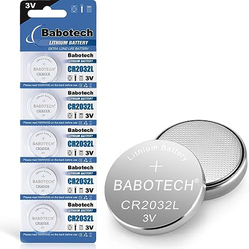 Pilha Recarregável CR2032 (5 unidades) - Preto Babotech - Baterias de uso geral - 2032, 3V, 55 mAh, litio, 5 unidades