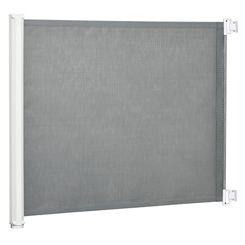 Barreira de Segurança PawHut | Expansível | 5.5-115 x 5.5 x 5.5 x 82.5 cm - Cinza PawHut - Portões para bebês e animais de estimação - expansível, cinza, segurança, 82.5 cm