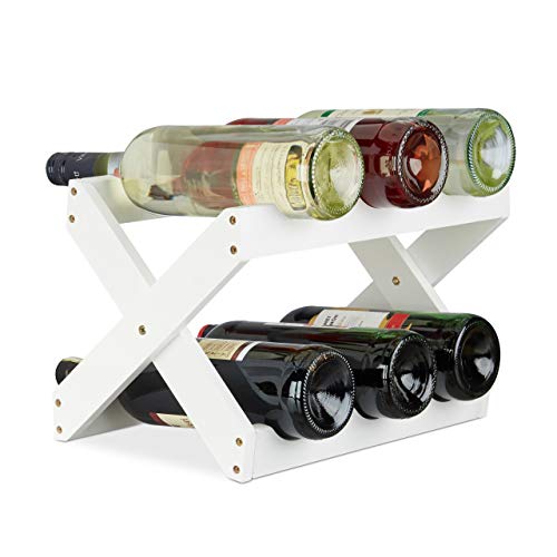 Cantinho de Vinho Relaxdays 10022759 | Branco Relaxdays - Suportes para vinhos - cantinho, vinho, relaxdays