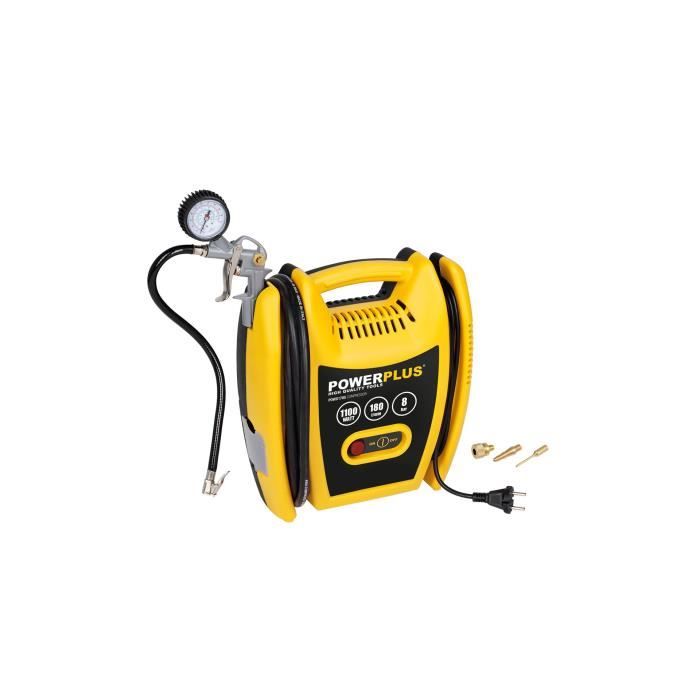 Compressor de Ar PORTABLE POWERPLUS Powx1705 VARO - Equipamento atlético de uso geral - compressor, portátil, powerplus, powx1705, pressão máxima, pistola
