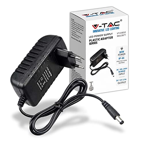 Adaptador e transformador V-TAC VT-ADAPT-12V30W V-TAC - Carregadores de bateria de uso geral - 12V, transformador, adaptador
