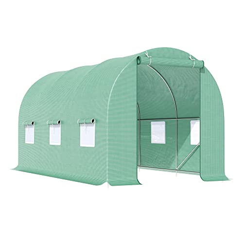 Estufa Outsunny | 450x200x200 cm | Verde Outsunny - Estufas - 450x200x200 cm, verde, outsunny