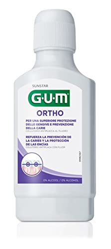 GUM ORTHO Colutorio 300ml (S/Acetona) gum - Enxaguatório bucal - limpeza, 300ml, álcool, superfícies delicadas