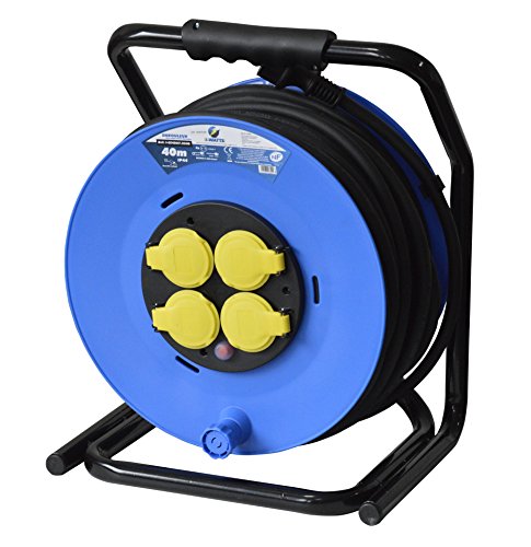 Enrolador de Cabos CUC Exertis CONNECT H07RN-3G2,5mm²-40m I-WATTS - Fios e cabos elétricos - h07rn, ip44, interruptor térmico, 3200w, 850W