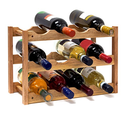 Suporte para Garrafas Relaxdays Madeira | Castanho Relaxdays - Suportes para vinhos - madeira, castanho