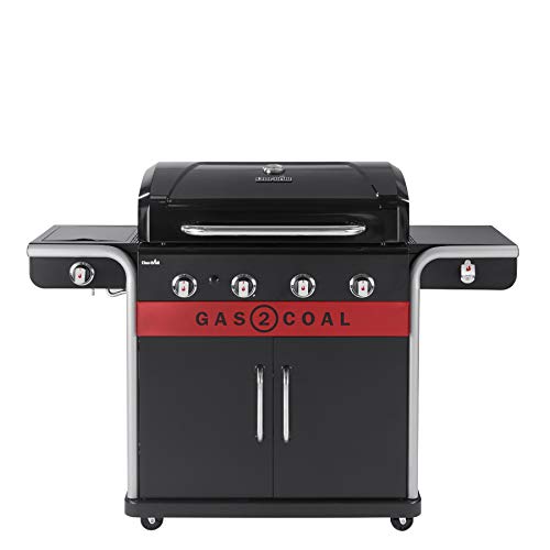 Churrasqueira a Gás CHAR-BROIL Gas2Coal 2.0 4B Char-Broil - Churrasqueiras ao ar livre - preto, aço inoxidável, giratório, 65 db