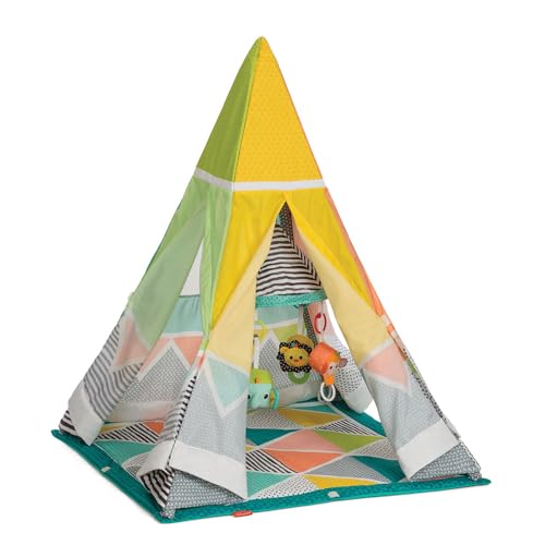 Tapete de Atividades Infantino 03.0016 | Azul INFANTINO - Equipamento de jogo ao ar livre - despertar móvel, personagens sensoriais, cabana, azul