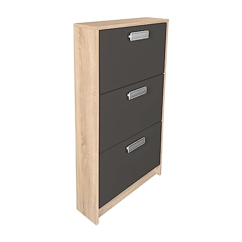 Sapateira HOMEMANIA Homey (Castanho - MDF - 60x17x108cm) Homey - Organizadores e sapateiras - castanho, MDF, 60x17x108cm