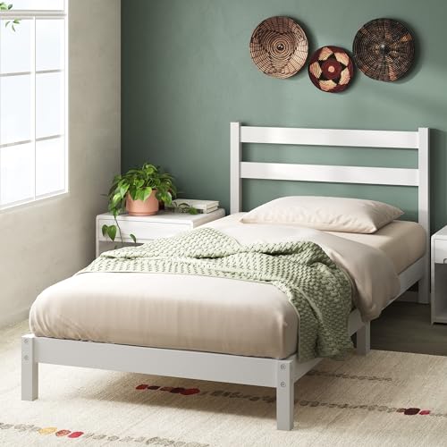 Cama ZINUS Robin (Bambu - Branco - 90 x 190 cm) Zinus - Camas e estruturas de cama - bambu, branco, 90x190cm