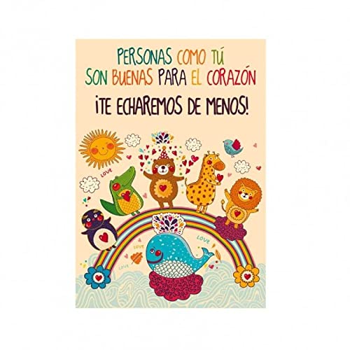 Cartão de Despedida Grande com Capa Animais (20 x 30 cm) CGN - Cartões de cumprimentos e de nota - grande, capa animais, 20 x 30 cm