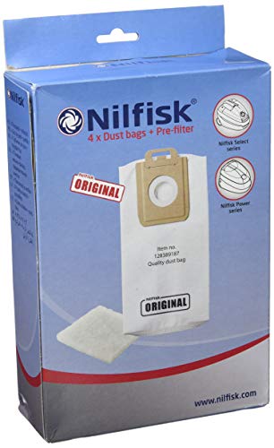 Saco para Aspirador PHILIPS 155717/10 (Compatibilidade: Philips) Nilfisk - Acessórios de aspirador - poliéster, branco, compatível Philips