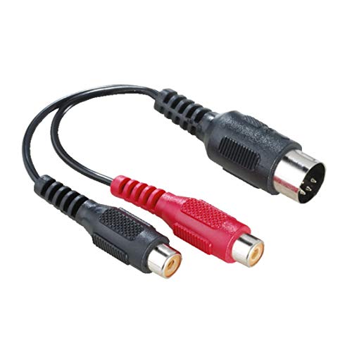Adaptador de gênero HAMA Audio Adapter 2 RCA female jack 5-pin DIN male plug Hama - Acessórios de computador - 2 RCA, 5-pin din, macho-hem, preto