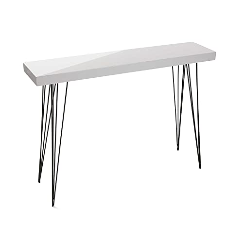 Móvel de TV INNOVATION HOME FURNISH DALLAS-2016 (Branco - melamina e metal - 80x25x110 cm) Versa Home S.A. - Mesas de Sofá - branco, melamina, metal, 80x25x110 cm