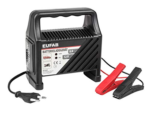 Carregador de Bateria EUFAB CBC 6 (6A - 12V) EUFAB - Carregadores de bateria de veículo - 12V, 6A RMS, paragem automática, 220 V