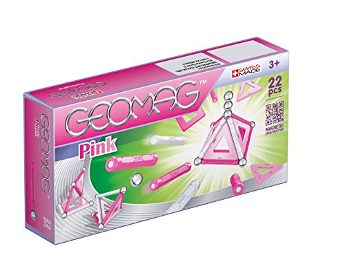 Jogo Magnético GEOMAG Pink (Idade Mínima Recomendada: 3 anos) Geomag - Brinquedos de conjunto de construção - geomag, pink, peças magnéticas, barras magnéticas, 58 mm, esferas metálicas