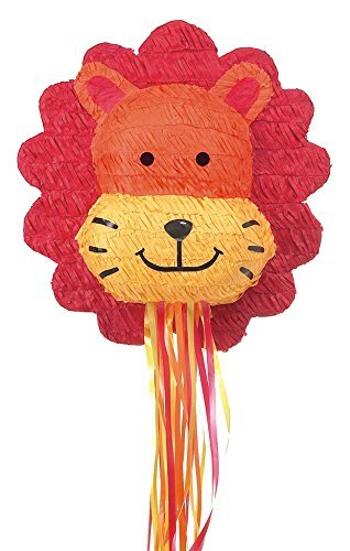 Piñata LION ROJO/ANARANJA 38X43 CM (Idade Mínima Recomendada: 3 anos) amscan - Pinhatas - piñata, lion, rojo, anaranja, 38x43 cm, idade mínima recomendada