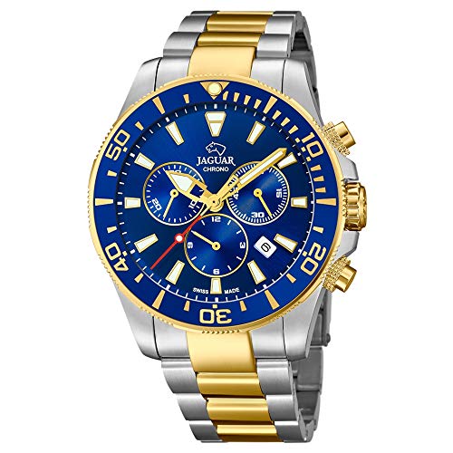 Relógio Masculino JAGUAR J862/1 Azul (42 mm) Jaguar - Relógios - relógio masculino, jaguar, ecrã azul, 42 mm, movimento precisão, cinto aço inoxidável