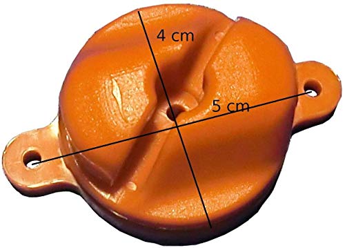 Pack 36 Ganchos Sujeita Redes Universais Antilesão Para Dois Porteiros De Futebol Sala E Balonmano Cor Laranja Madibo - Redes de basquete - ganchos, antilesão, porteiros, futebol sala, balonmano