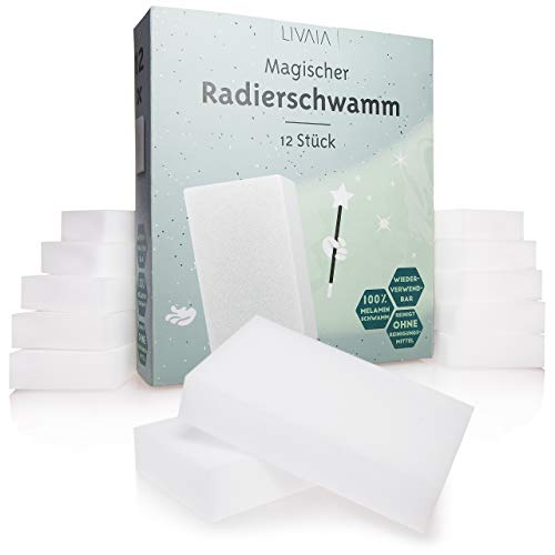 Esponja LIVAIA 12 Unidades (Branco - Espuma) LIVAIA - Esponjas e esfregões - 12 unidades, espuma, branco