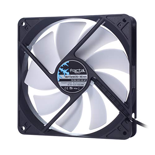 Ventoinha FRACTAL DESIGN Silent Series R3 14cm Fractal Design - Peças de refrigeração de sistema de computador - 14 cm, 1000 rpm, 3 suportes, preto e branco