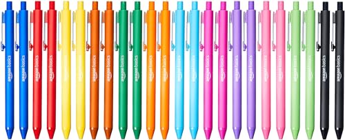 Esferográfica BIC Stylo Ball Retrátil (Caixa de 24) Amazon - Canetas - tinta preta, 1000 páginas, tampa retátil, clip