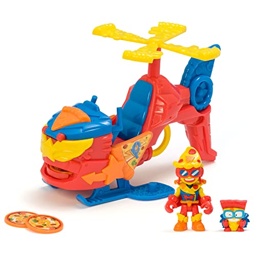 Supertimez Supertimez Pizzacopter (Peluches e Bonecas) Superthings - Conjuntos de brinquedos - pizzacopter, helicóptero, disparador, discos de pizza