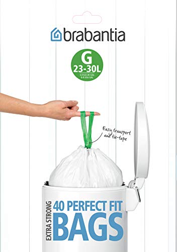 Sacos de Lixo BRABANTIA 375668 (1.2 kg) Brabantia - Sacolas de lixo - 1.2 kg, preto, plástico, 40 peças