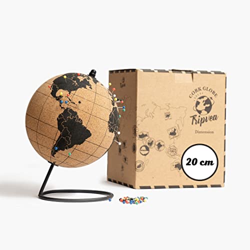 Globo Terrestre Vintage 20 Cm Corcho MAPA Greenvea - Globos terrestres - vintage, 20 cm, corcho, mapa
