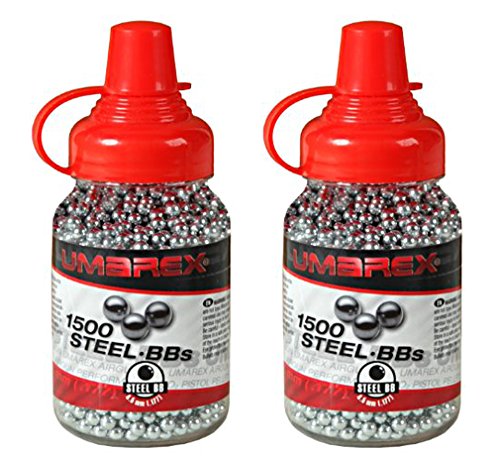 Conjunto de 2 Biberões de Aço Umarex Bbs 4,5 Mm 1500 Peças Outletdelocio. - Munição - conjunto, biberões, aço, umarex, bbs, 4+, 5'', mm, 1500, peças
