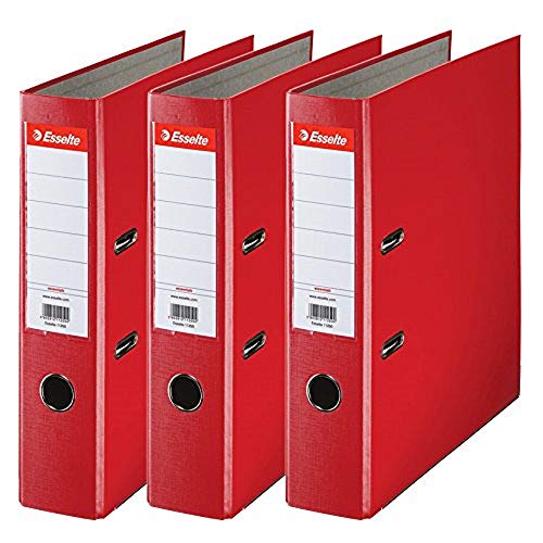 Esselte 624292 argola para capas de encadernação Vermelho Esselte - Pastas Organizadoras - polipropileno, vermelho, 210x75x220mm