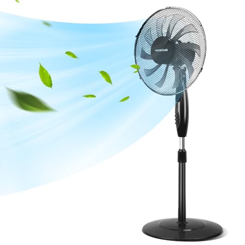 Ventoinha de Pé com 10 Aspas Oscilante AIGOSTAR NERGO Aigostar - Ventoinhas de mesa e de pedestal - oscilante, 10 aspas