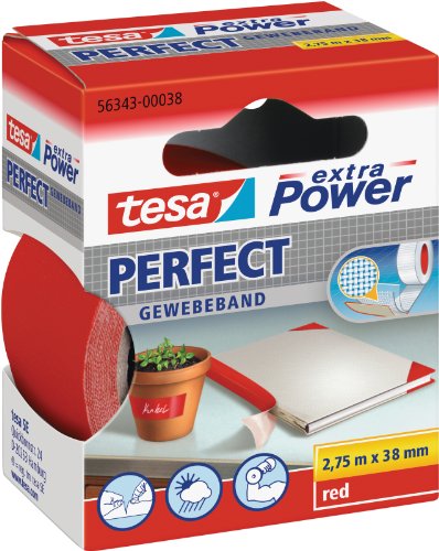 Fita Cola TESA Extra Power Perfect Vermelho TESA - Fita adesiva de ferragens - extra forte, resistente, fácil de usar, bricolage