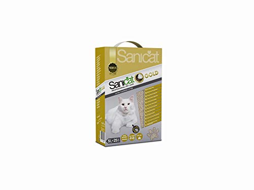 Areia para Gato SANICAT Ultra-Clumping Gold (5 L) SANICAT - Areia de gato - areia, gato, sanicat, ultra-clumping, Gold, eliminação de odores