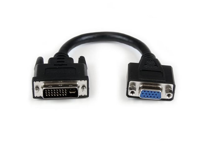 Adaptador StarTech (DVI e VGA - 20 cm - Preto) STARTECH - Cabos - dvi, vga, 20 cm, preto