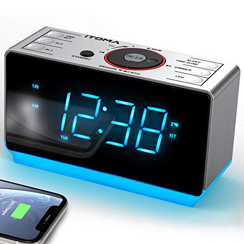 Rádio Despertador iTOMA CKS708 (Preto - Digital - Alarme Duplo) iTOMA - Radios - digital, alarme duplo, preto