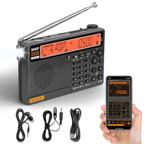 Rádio RADDY RF757 (Preto - Digital - AM/FM/SW/VHF/UHF/CB/Air) Raddy - Redes - preto, digital, am/fm/sw/vhf/uhf/cb/air