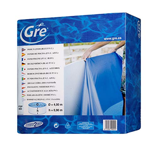 Cobertura de piscina redonda GRE PROV818 GRE POOLS - Forros de piscina - 8,18 m², PVC azul, 0,4 mm, barra de suspensão