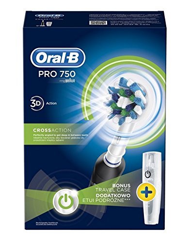 Escova de Dentes Elétrica ORAL B Pro 2 750N CrossAction Azul Oral-B - Acessórios de banheiro - escova de dentes elétrica, oral b pro 2, 750n crossaction, azul, cross action, bateria de lítio