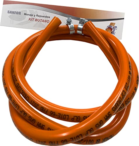 Conjunto de mangueiras de gás Sanfor Kit Sanfor - Mangueiras de gás - 150 cm, abraçadeiras metálicas, G-56, H-51