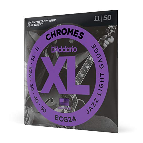 Daddario Cg24 11-50 11-50 Chrome Jazz Light D'Addario - Acessórios para guitarra - daddario, cg24, 11-50, chrome, jazz light