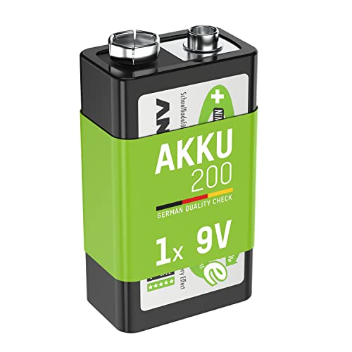 Pilha Recarregável ANSMANN 6F22 9V 200mAh NiMH Ansmann - Baterias de uso geral - ni-mh, 200 mAh, 9V, preto