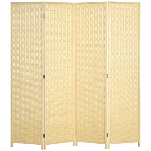 Biombo HOMCOM 04 Painéis (180 x 180 cm) HOMCOM - Biombos - 180x180 cm, bambu, 4 painéis