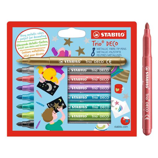 Caneta Fineliner STABILO Trio Deco (Multicor) Stabilo - Canetas - 3 mm, metálica, multicor, crianças