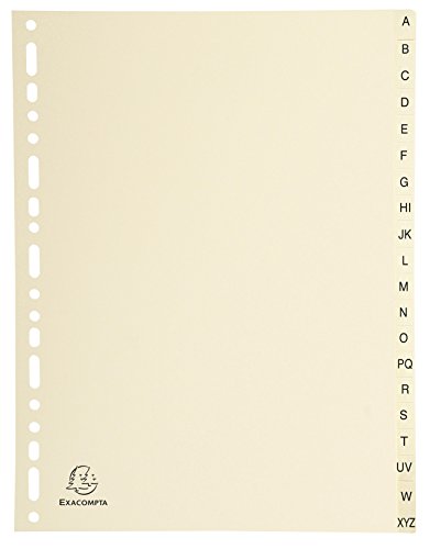 Pasta para Impressão INTERCALAIRES Imprimés Carte Peau A4 EXACOMPTA - Separadores de índice - fotografias, retratos, resistente, qualidade profissional